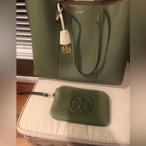 Tory Burch Perry Triple Compartment tote and wristlet
